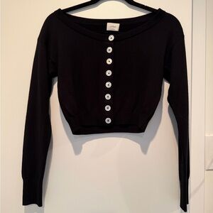 Aritzia | Wilfred | Boatneck Merino Wool Cropped Cardigan